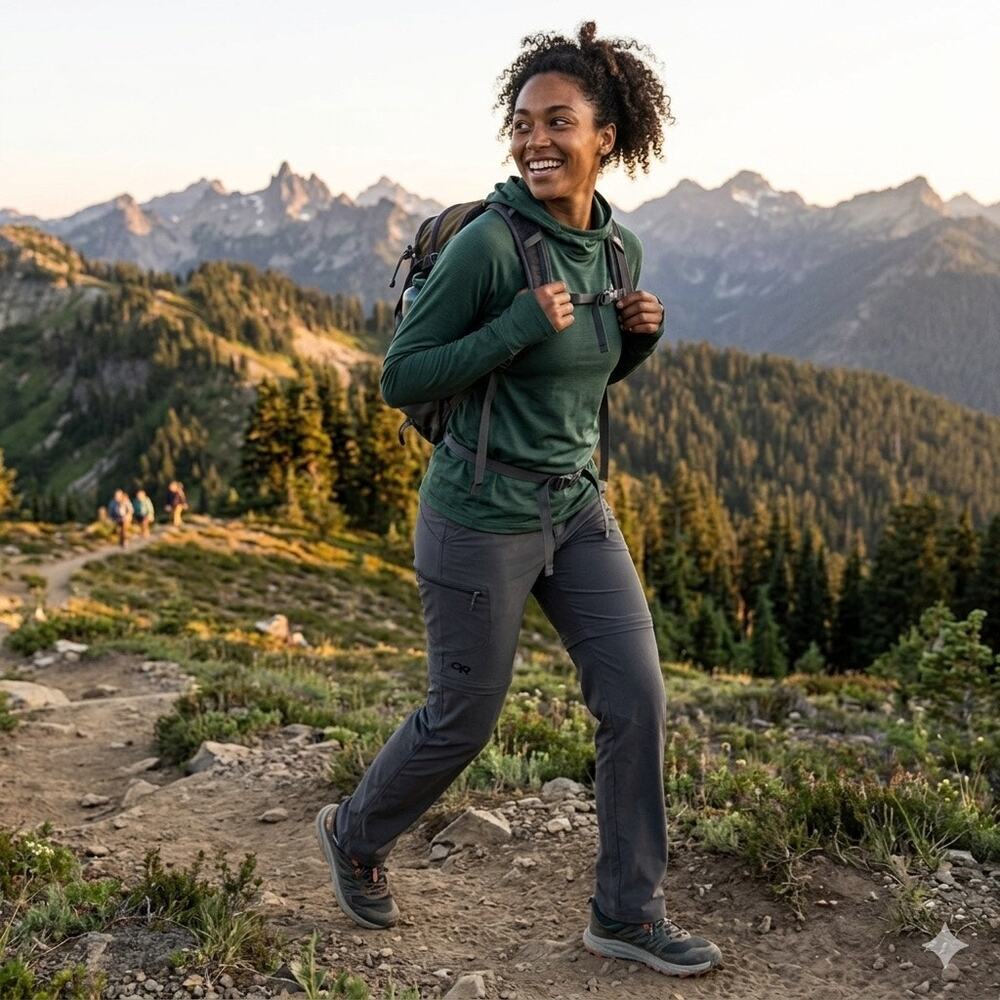 Outdoor Research Women’s Ferrosi Convertible Hiking Pants 14 Grey Gorpcore